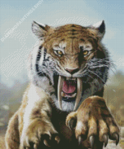 Wild Saber Tooth Tiger Diamond Paintings