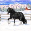 Winter Ranch And Horses Diamond Paintings