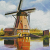 Abstract Windmill Reflection Diamond Paintings