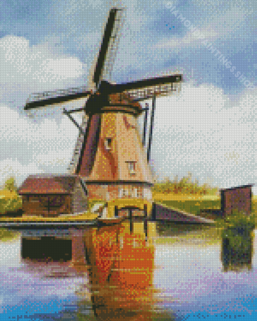 Abstract Windmill Reflection Diamond Paintings