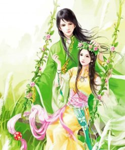Anime Chinese Lovers Diamond Paintings