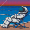 Astronaut In Beach Diamond Paintings