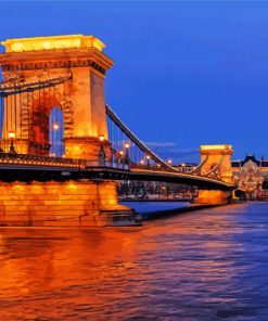 Budapest Evening Bridge Diamond Paintings
