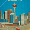 Calgary Alberta City Poster Diamond Paintings