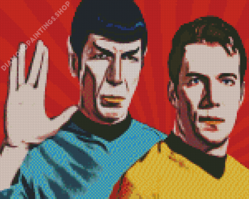 Captain Kirk Spock Pop Art Diamond Paintings