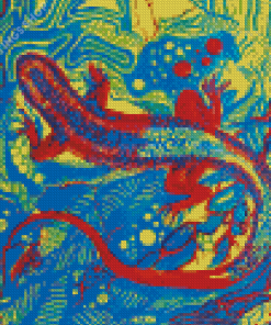 Colorful Abstract Lizard Art Diamond Paintings