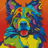 Colorful Border Collies Dog Diamond Paintings