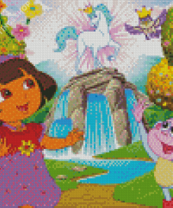 Dora The Explorer Animation Diamond Paintings