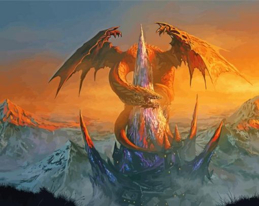 Dragon Castle Tower Diamond Paintings