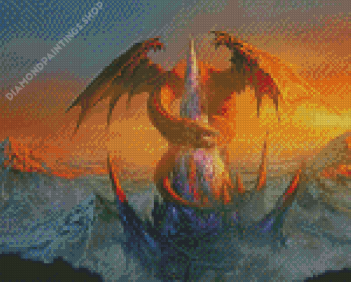 Dragon Castle Tower Diamond Paintings