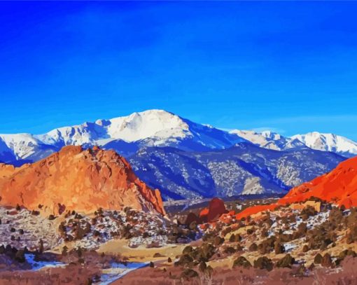 Garden Of The Gods Colorado Pikes Peak Diamond Paintings