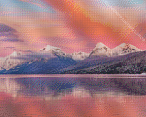 Glacier National Park Sunset Diamond Paintings