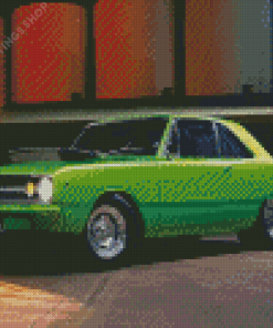 Green Dodge Dart Car Diamond Paintings