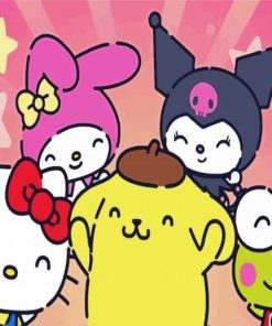 Hello Kitty Characters Cartoon Diamond Paintings