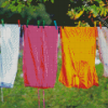 Laundry On Clothesline Diamond Paintings