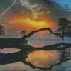 Misty Sunrise Lake Diamond Paintings