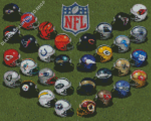 NFL Helmets And Logo Diamond Paintings