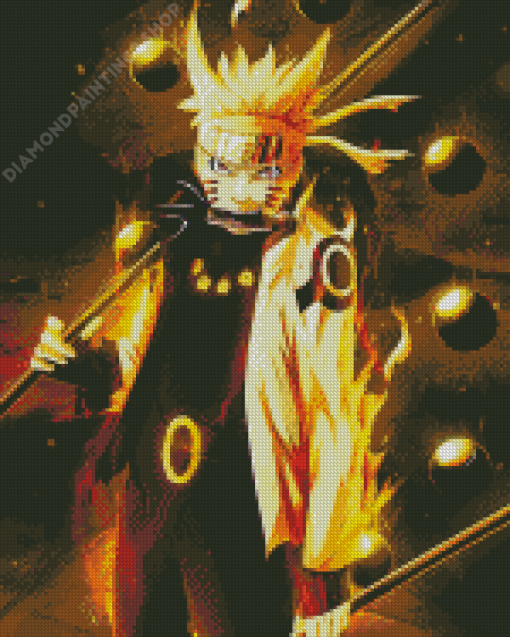 Naruto Nine-Tails Sage Mode Anime Diamond Paintings