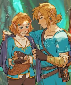 Princess Zelda And Link Diamond Paintings