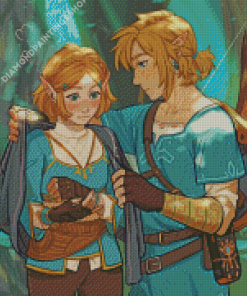 Princess Zelda And Link Diamond Paintings