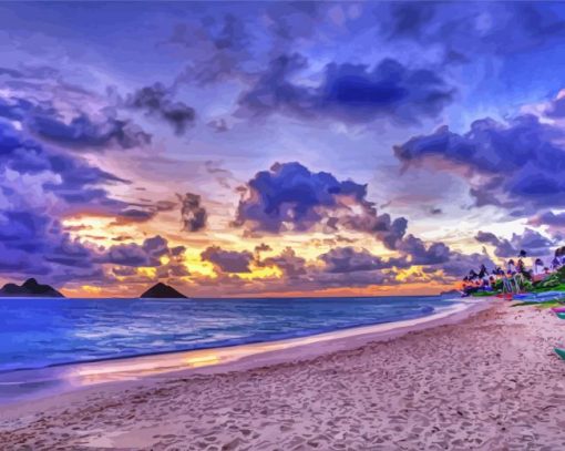 Hawaii Seascape Dawn Diamond Paintings