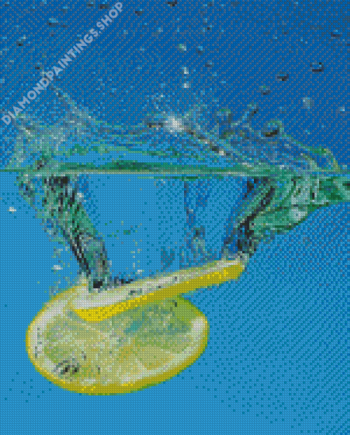 Splash Lime Into Water Diamond Paintings