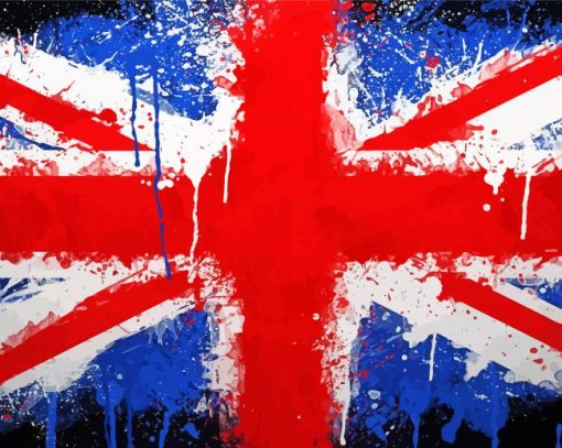 Splatter British Flag Diamond Paintings