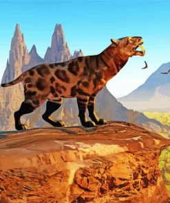 Strong Smilodon Animal Diamond Paintings