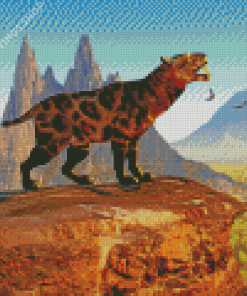 Strong Smilodon Animal Diamond Paintings