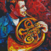 The Horn Player Art Diamond Paintings