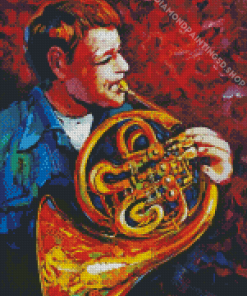 The Horn Player Art Diamond Paintings