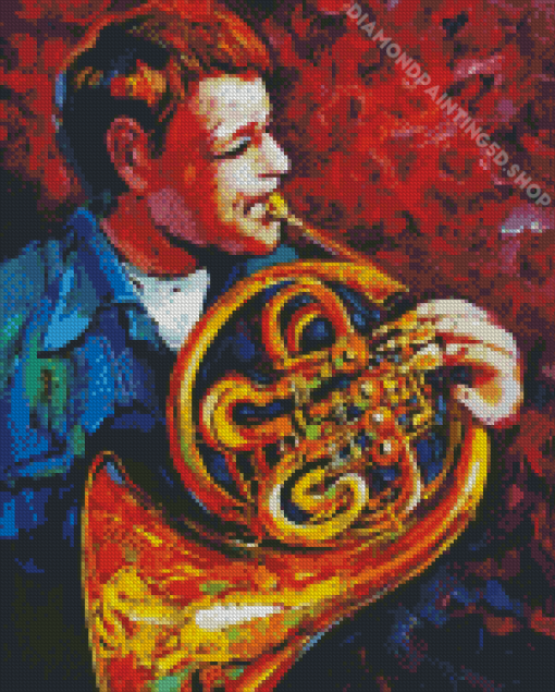 The Horn Player Art Diamond Paintings