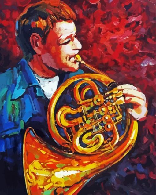 The Horn Player Art Diamond Paintings