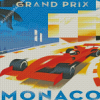 The Monaco Grand Prix Poster Diamond Paintings
