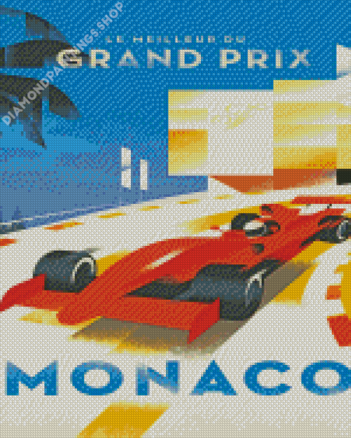 The Monaco Grand Prix Poster Diamond Paintings