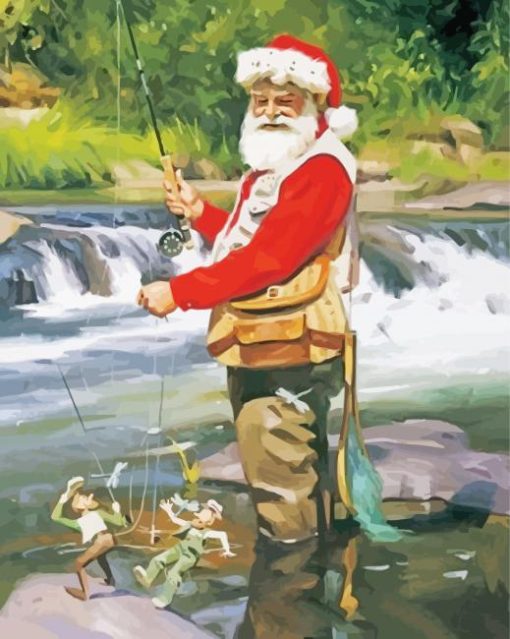 The Santa Fishing Diamond Paintings