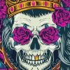 The Skull Queen And Roses Diamond Paintings