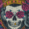 The Skull Queen And Roses Diamond Paintings