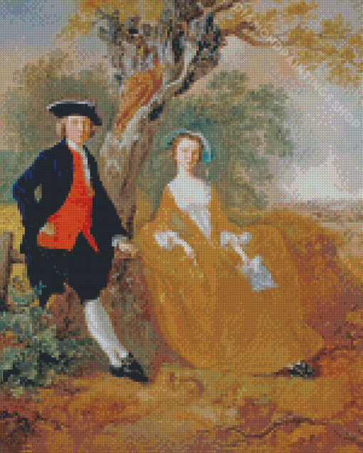 Victorian Couple In Countryside Diamond Paintings