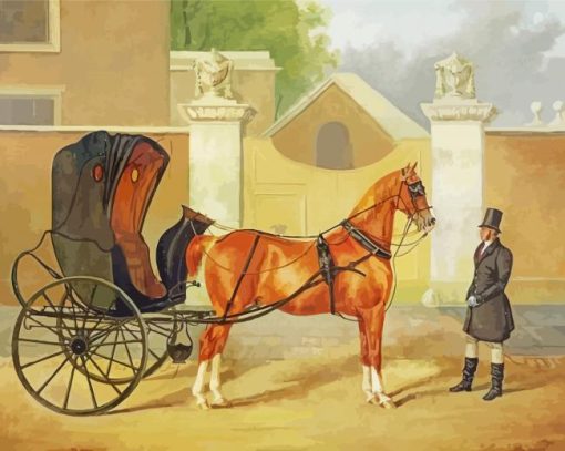 Victorian Horse And Carriage Diamond Paintings