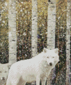White Winter Wolves Diamond Paintings