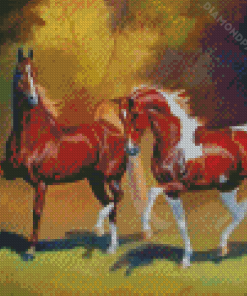 Aesthetic Couple Horses Diamond Paintings