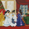 Aesthetic Disney Christmas Princesses Diamond Paintings