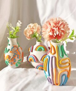 Aesthetic Colorful Pottery Vases Diamond Paintings