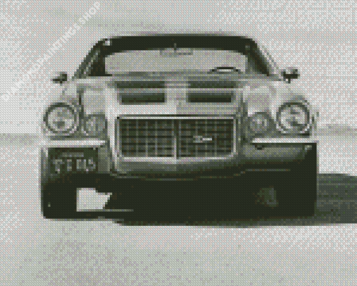 Black And White 1970 Camaro Diamond Paintings