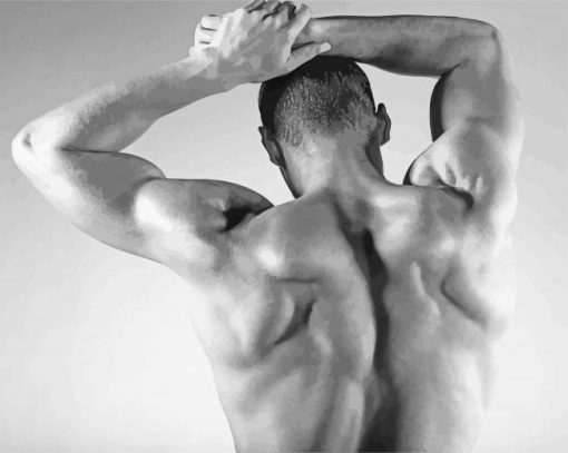 Black And White Back Muscles Diamond Paintings