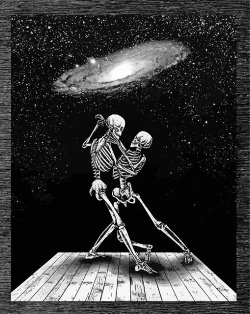 Black And White Love Skeleton Diamond Paintings