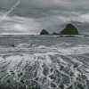 Black And White Oceanscapes Diamond Paintings