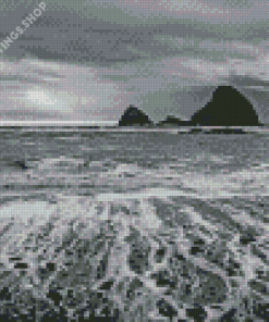 Black And White Oceanscapes Diamond Paintings