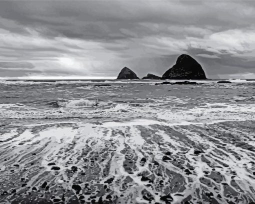 Black And White Oceanscapes Diamond Paintings